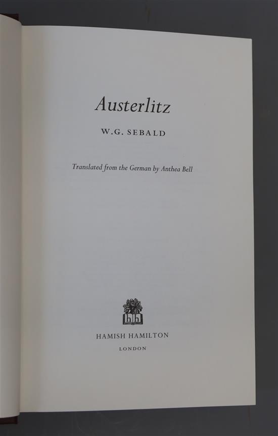 Sebald, Winifred Georg - Austerlitz, in unclipped dj, Hamish Hamilton, London 2001; After Nature, in clipped dj, Hamish Hamilton, Londo